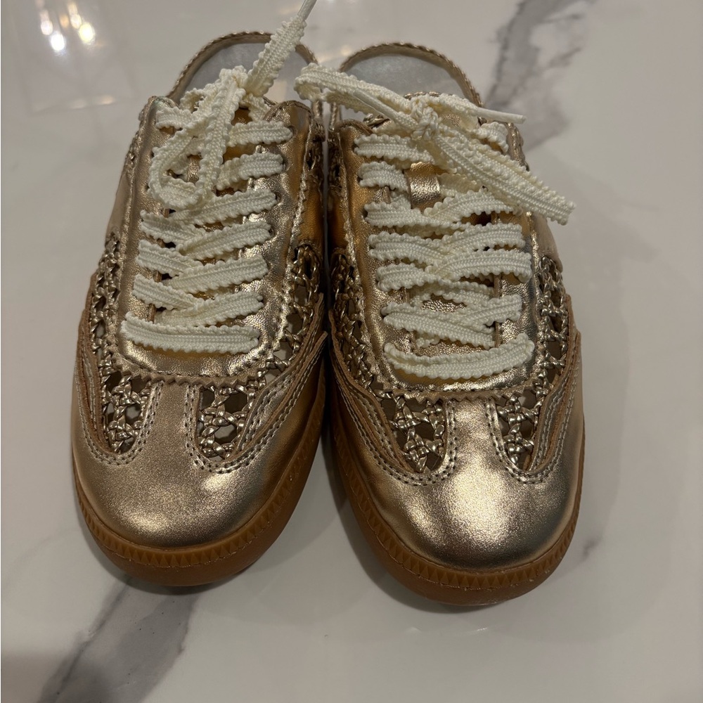Dolce Vita Gold Lace Sneakers